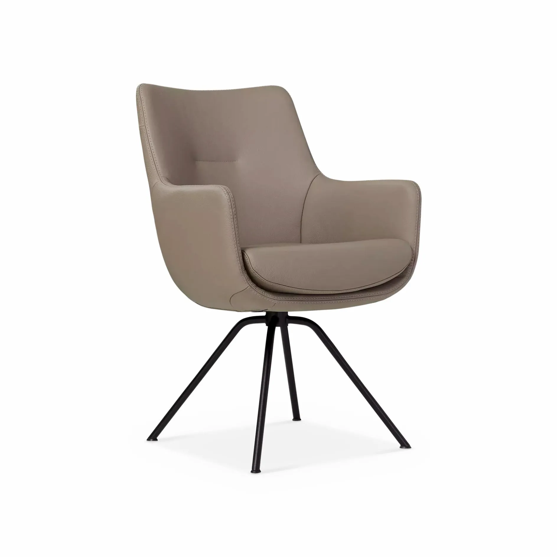 Miami - Leather Swivel Armchair by Géalux
