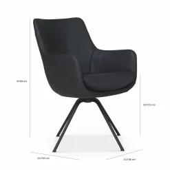 Miami - Leather Swivel Armchair by Géalux