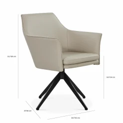 Mini Diana - Leather Swivel Chair
