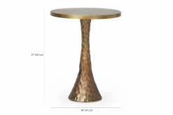Nero - Round Brass Side Table