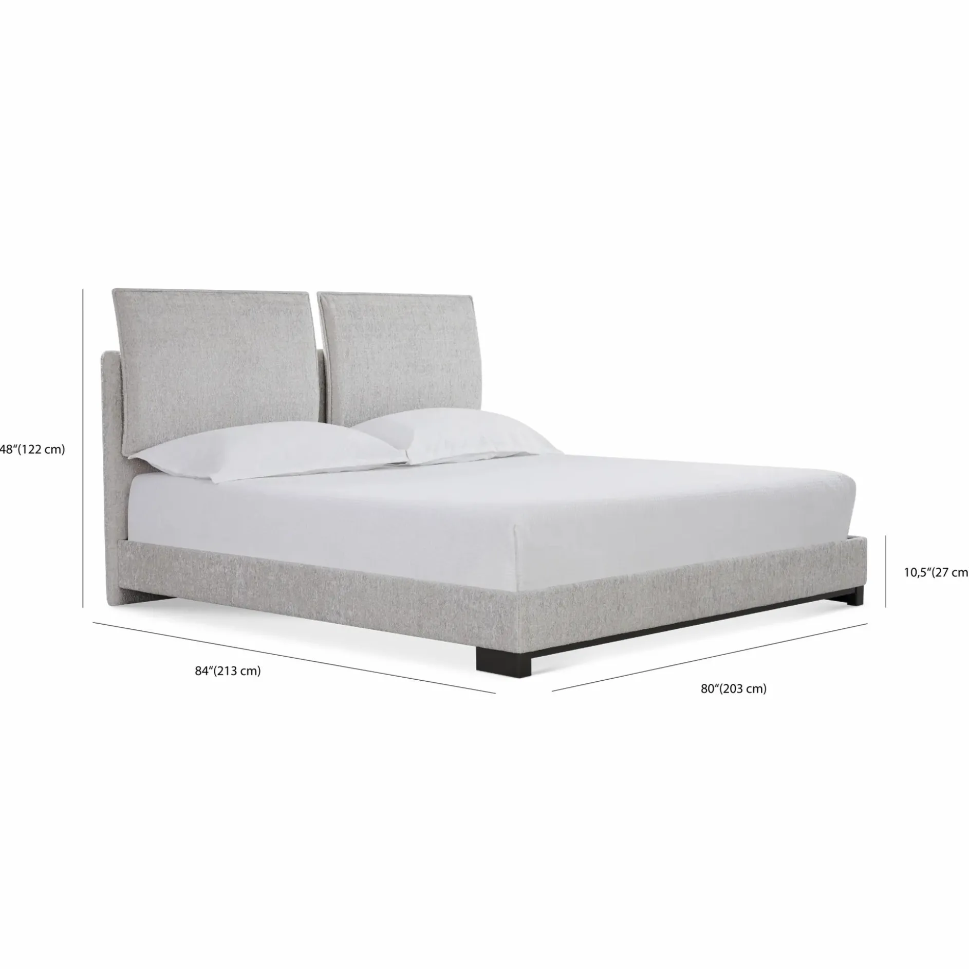 Nest - Bed with Adjustable Headboard Cushions by Trica