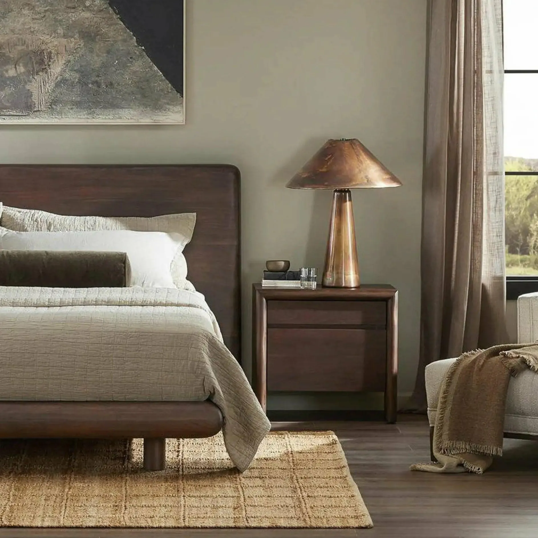 Nigel - Solid Acacia Wood Bed by Four Hands