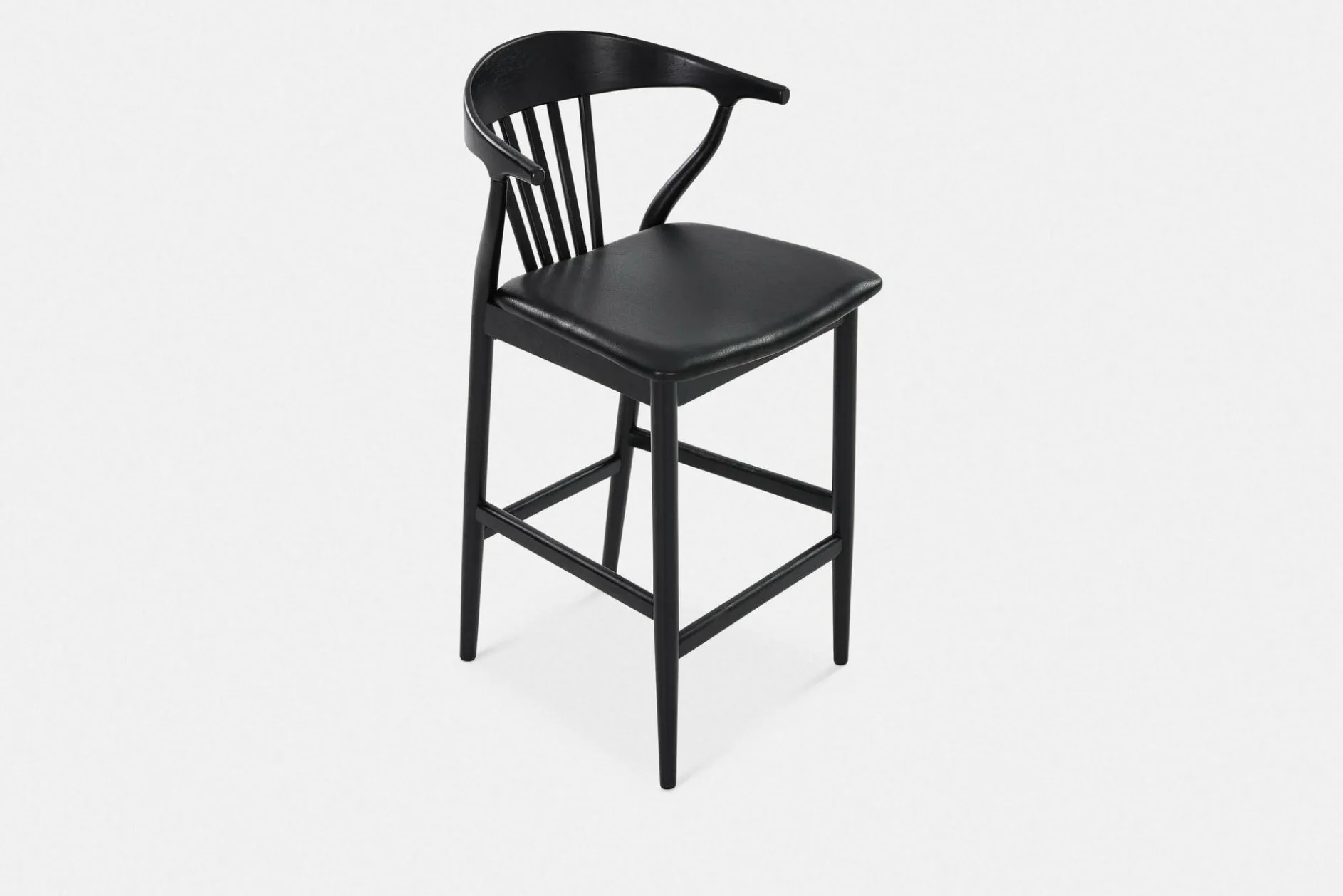 Nordic - Oak and Natural Fabric Stool
