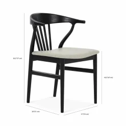 Nordic - Oak and Natural Fabric Chair