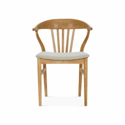Nordic - Oak and Natural Fabric Chair