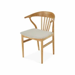 Nordic - Oak and Natural Fabric Chair