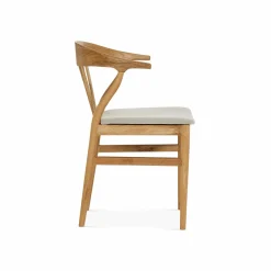 Nordic - Oak and Natural Fabric Chair