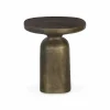 Odessa - Aluminium and Aged Brass Side Table by Four Hands
