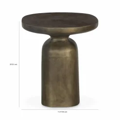 Odessa - Aluminium and Aged Brass Side Table by Four Hands