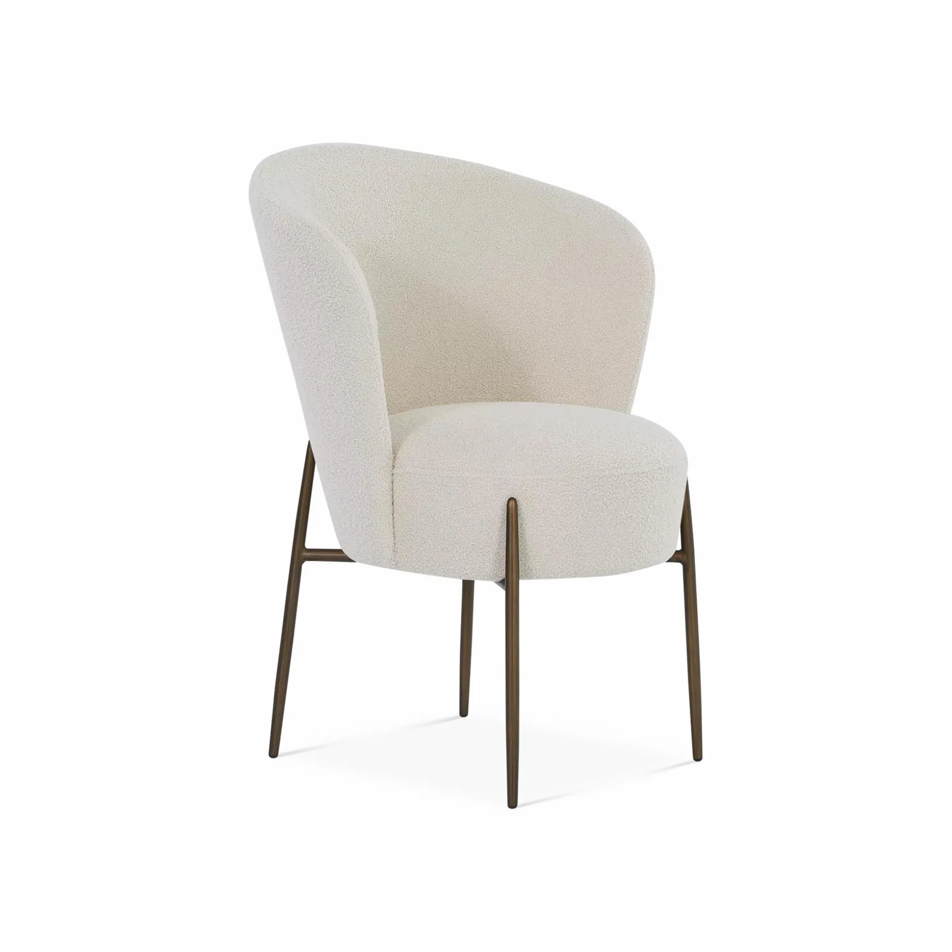 Orbit - Bouclé Fabric Upholstered Dining Chair