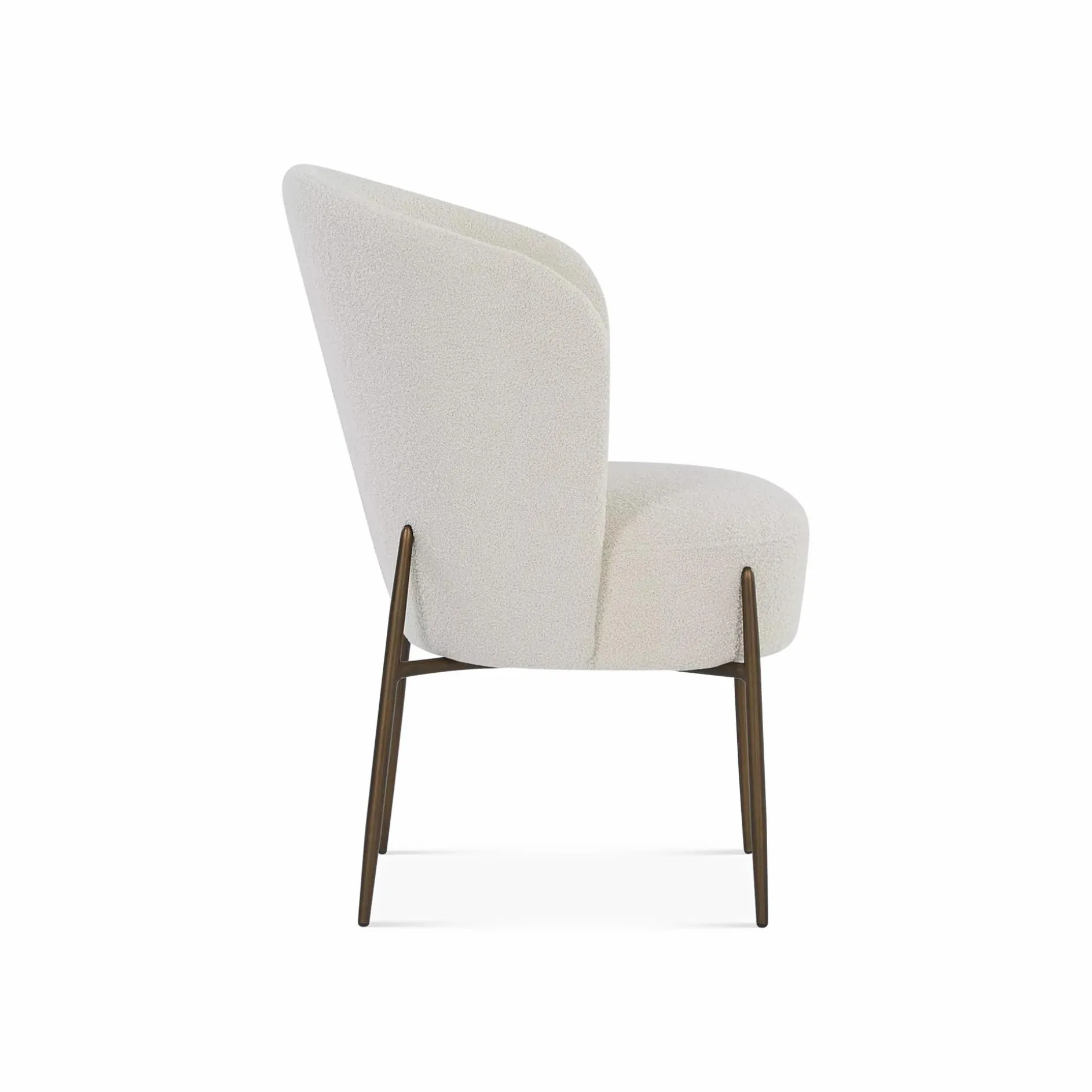 Orbit - Bouclé Fabric Upholstered Dining Chair