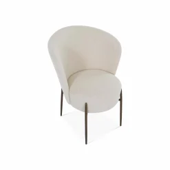 Orbit - Bouclé Fabric Upholstered Dining Chair
