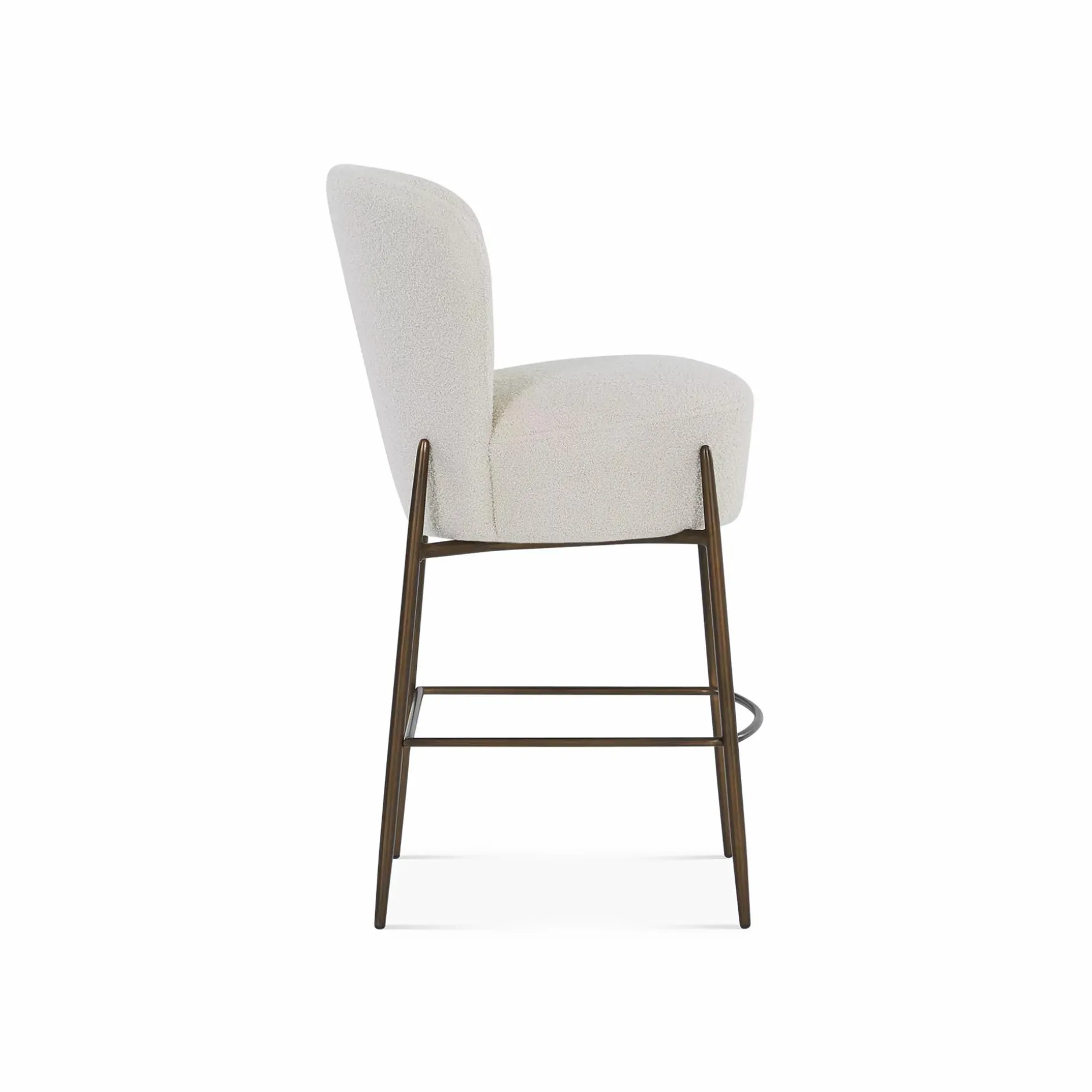 Orbit - Bouclé Fabric Upholstered Stool