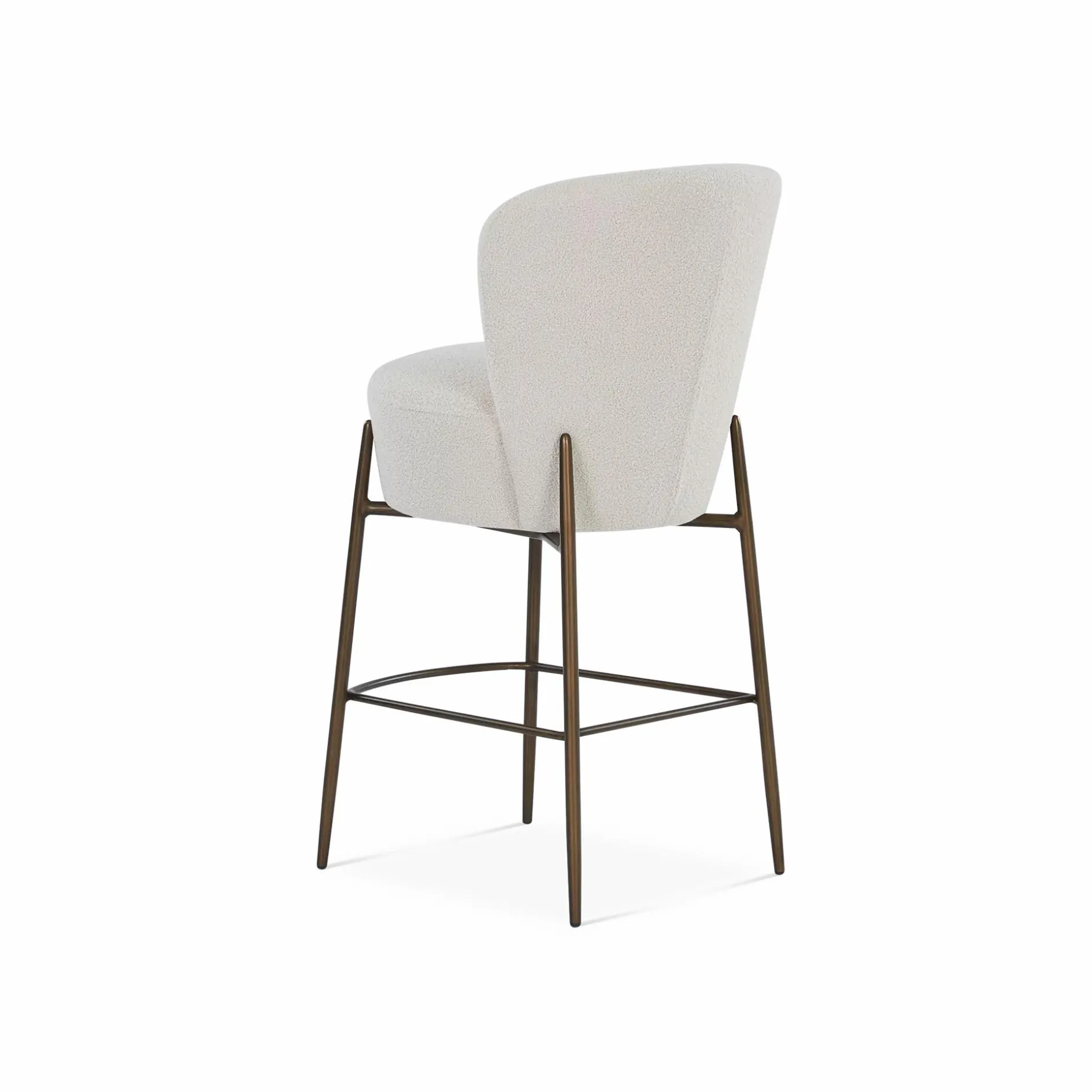 Orbit - Bouclé Fabric Upholstered Stool