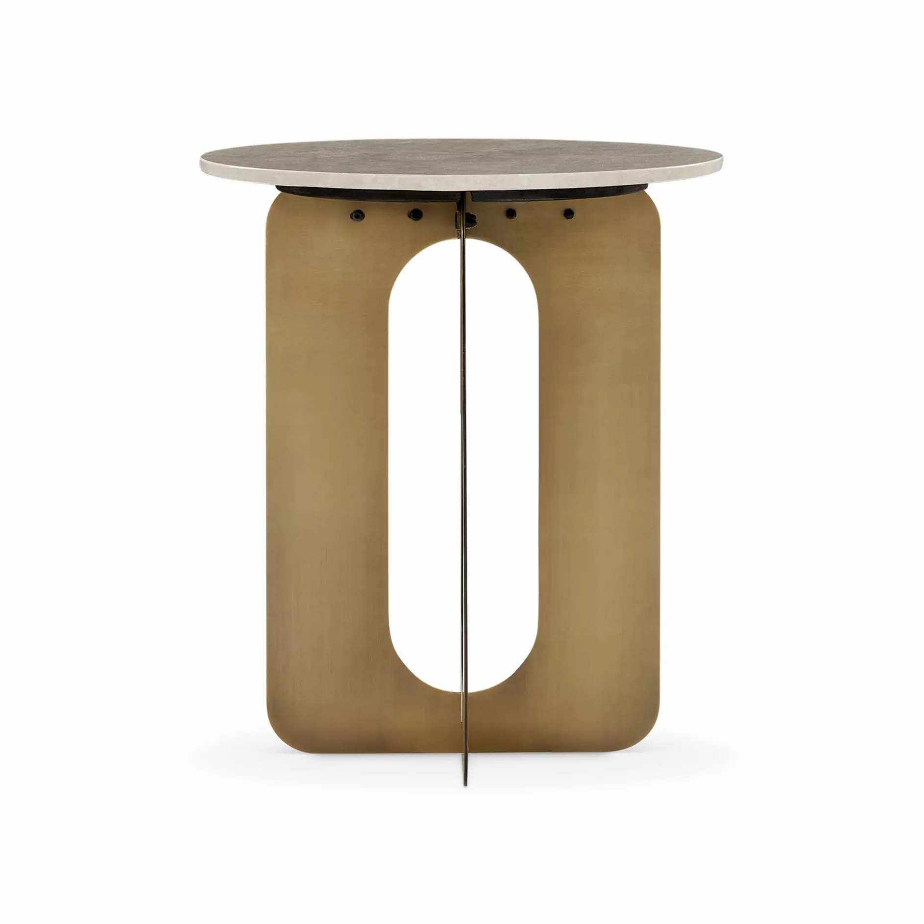 Orlo - Marble and Brass Side Table