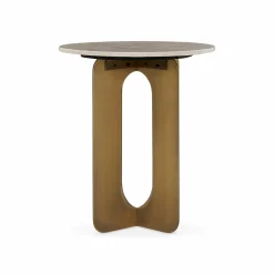 Orlo - Marble and Brass Side Table