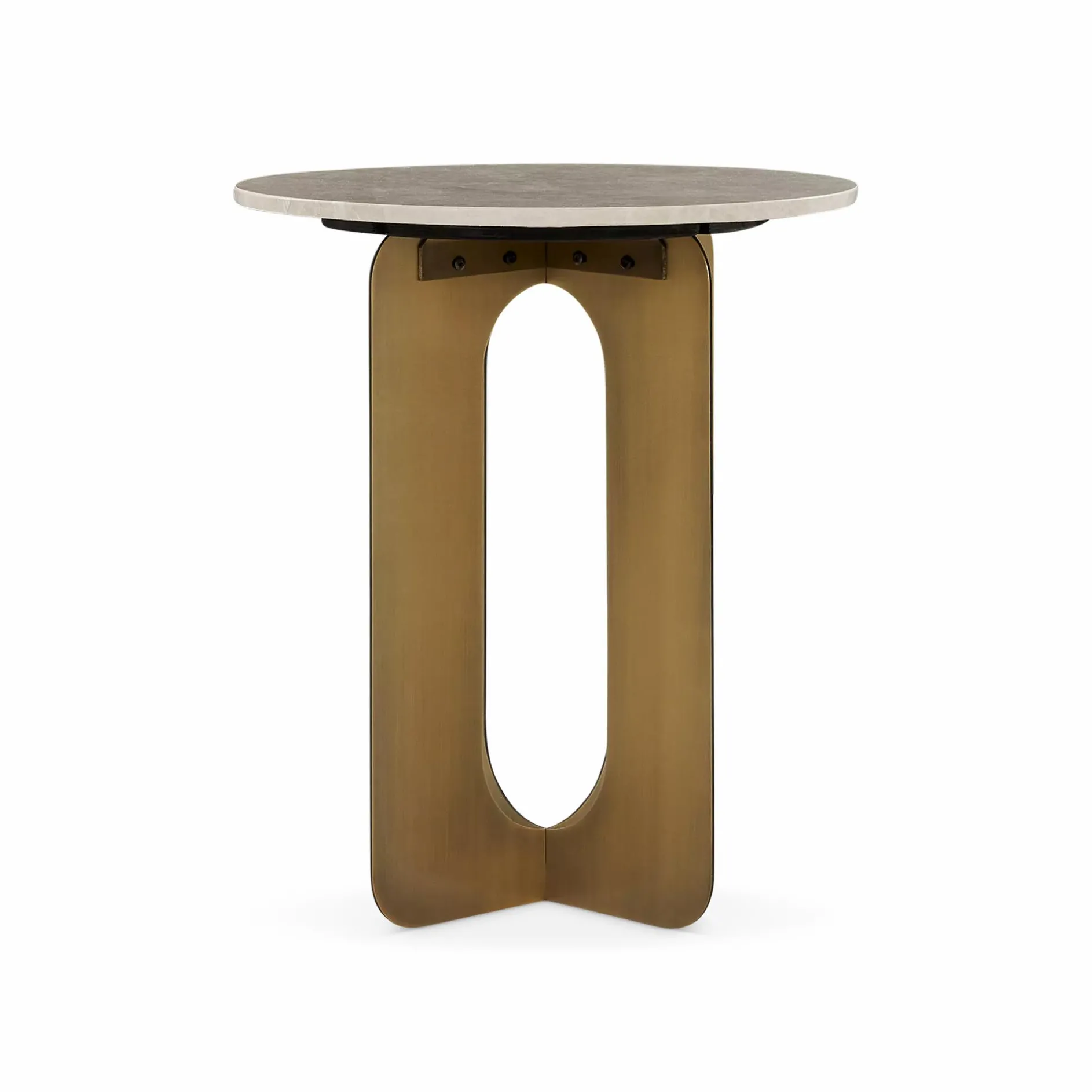 Orlo - Marble and Brass Side Table