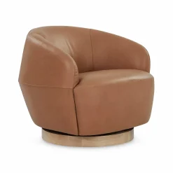 Pao - Leather Swivel Chair