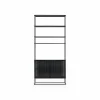 Parsons - Metal and Fluted Glass Shelving Unit