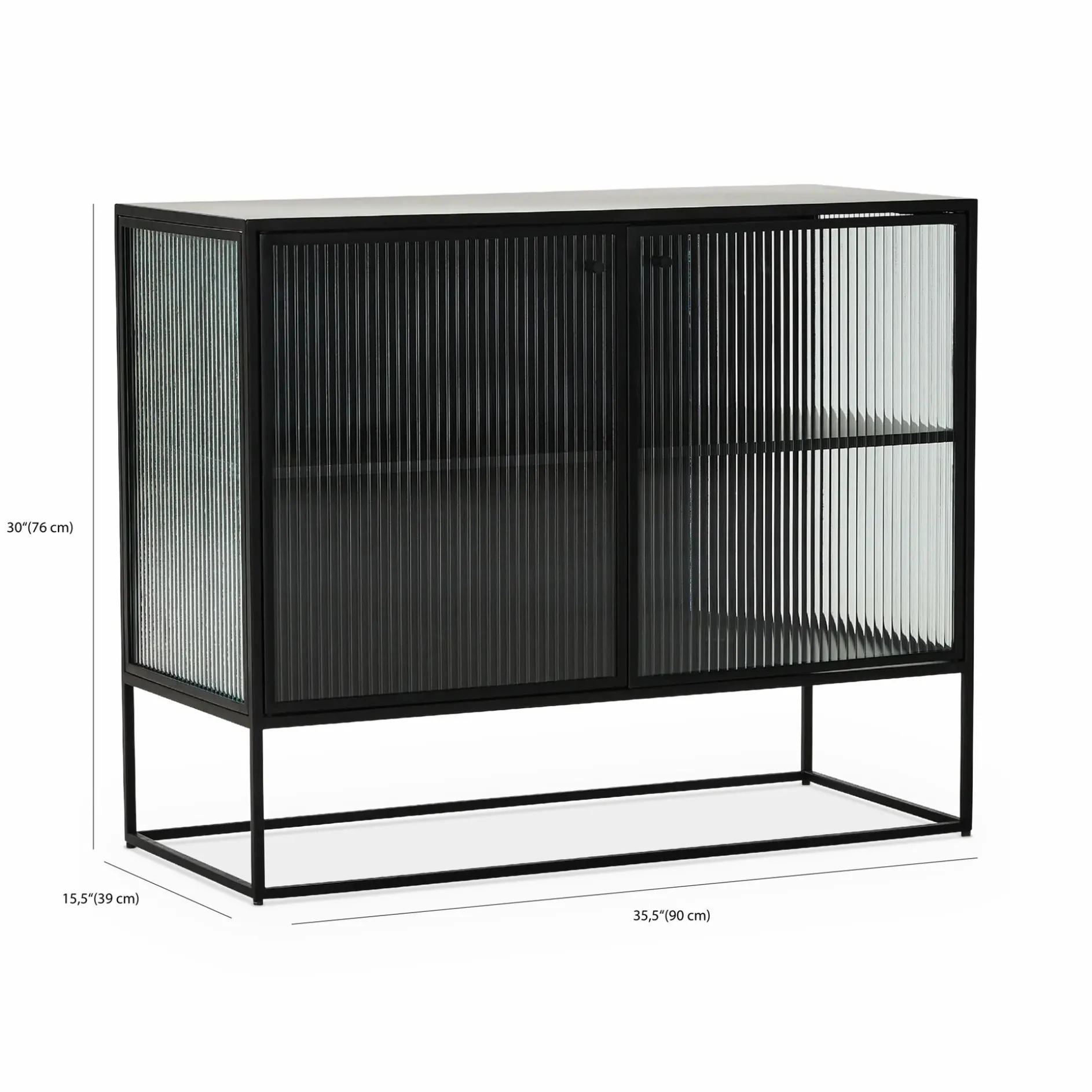 Parsons - Sideboard with Fluted Glass Doors