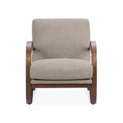 Paxon - Wood Veneer and Fabric Armchair by Four Hands | Maison Corbeil