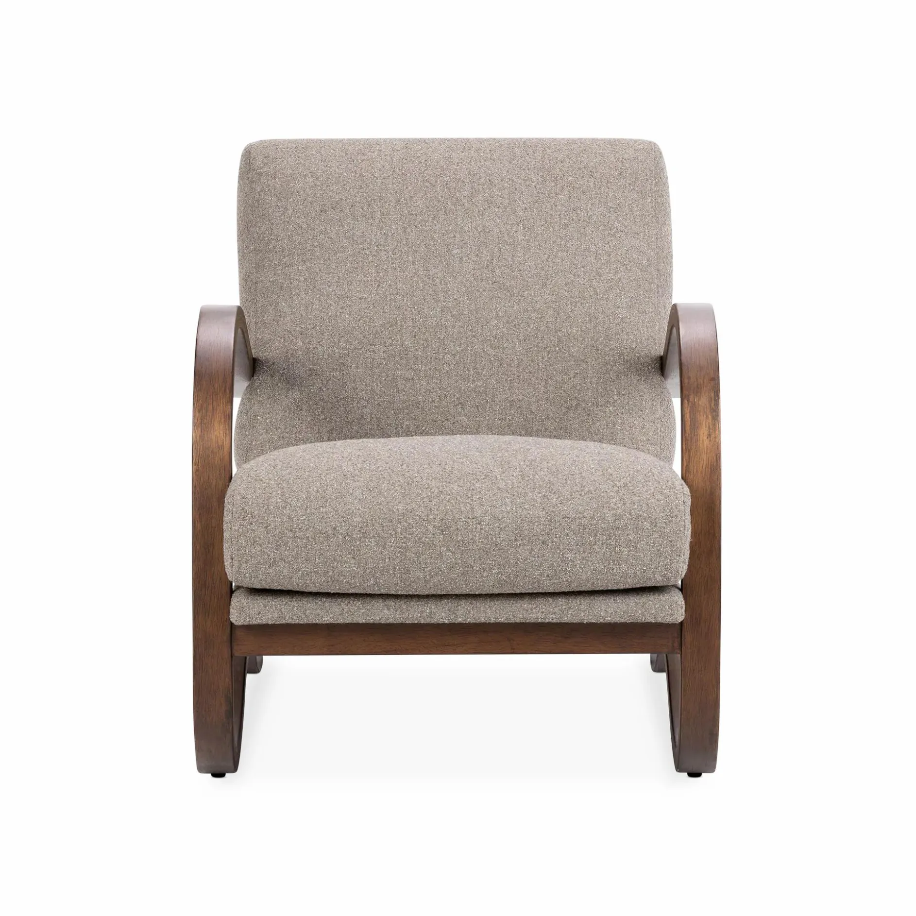 Paxon - Wood Veneer and Fabric Armchair by Four Hands | Maison Corbeil