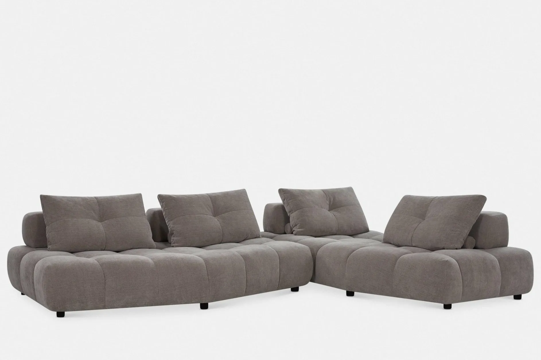 Pop - Quilted Fabric Sectional Sofa by Miki Ferrari