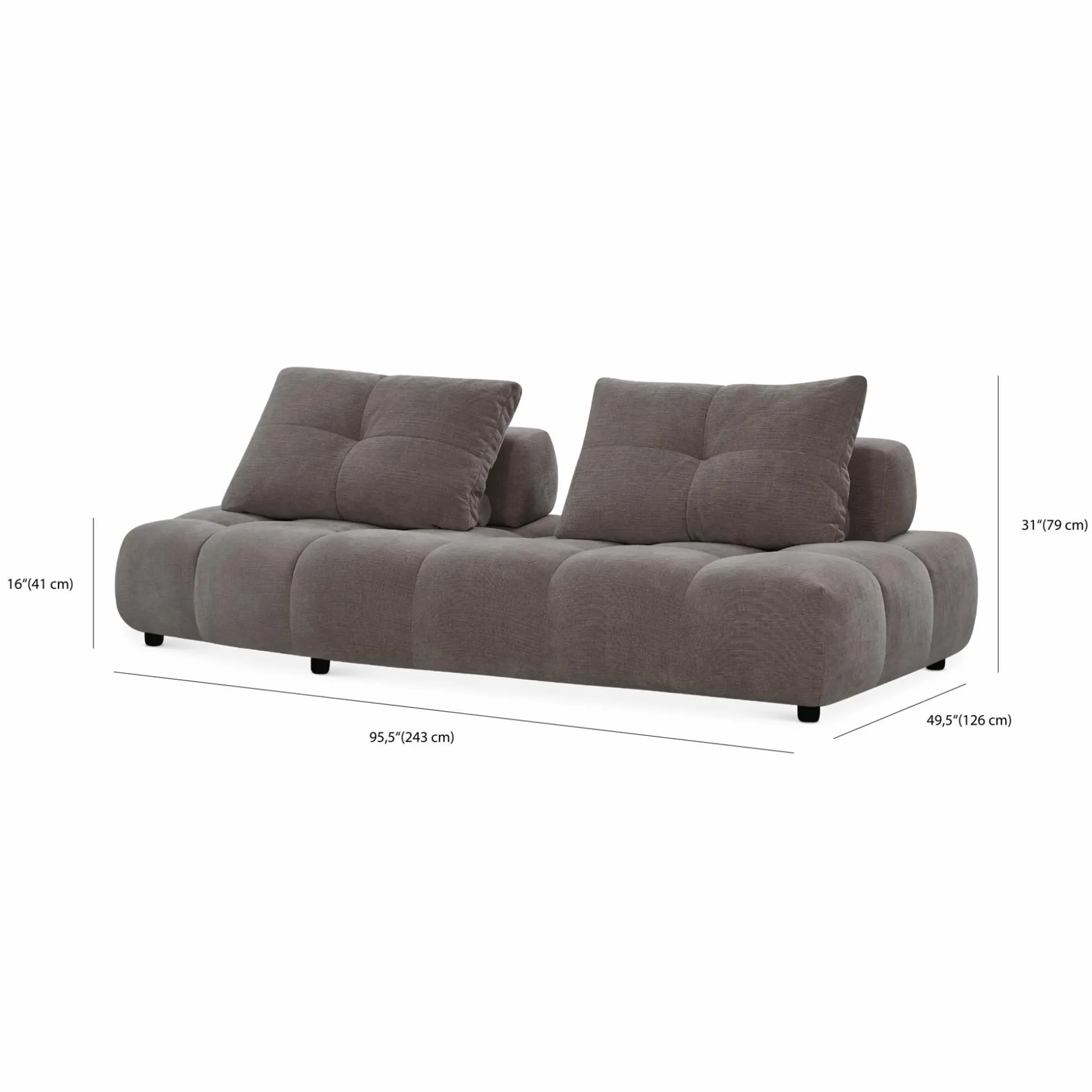 Pop - Quilted Fabric Sectional Sofa by Miki Ferrari