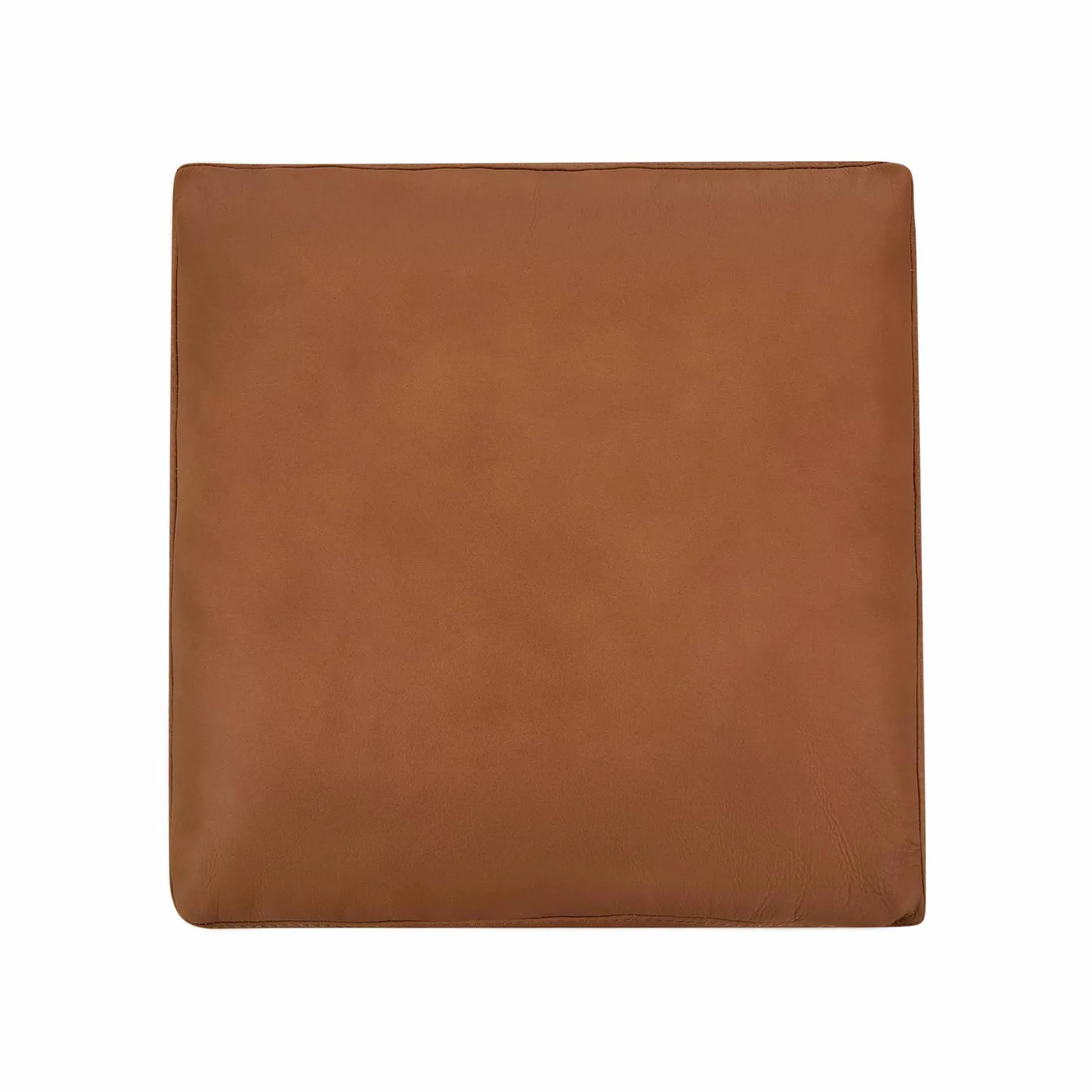 Praline - Square Pouf in Leather by Furninova