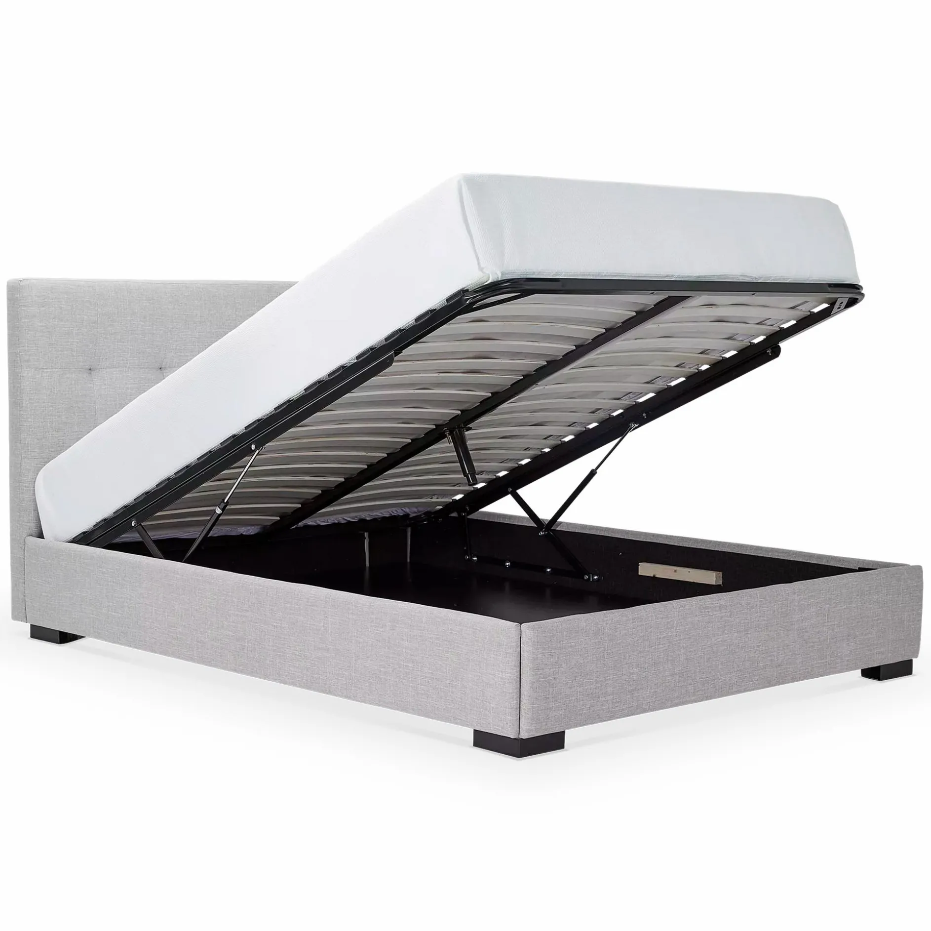 Quart de lune - Upholstered Bed with Optional Storage