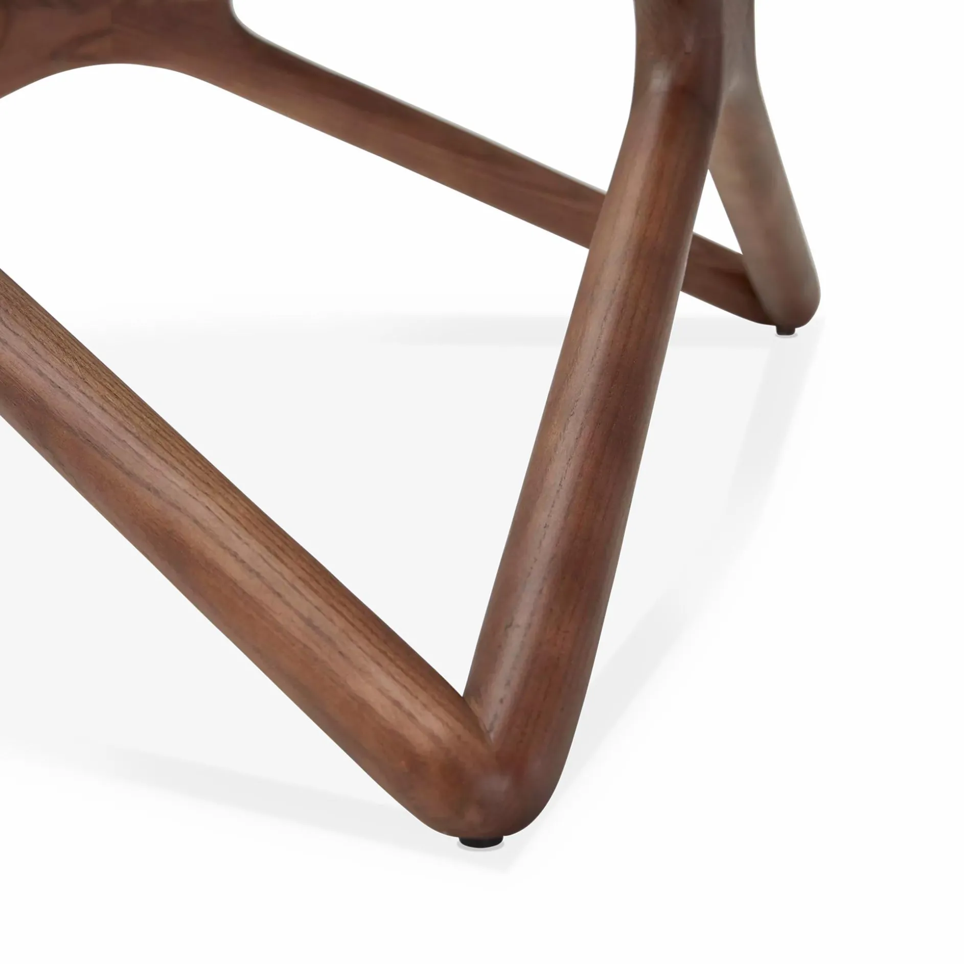 Quasar - Round Coffee Table in Glass and Walnut