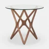 Quasar - Round Side Table in Glass and Wood