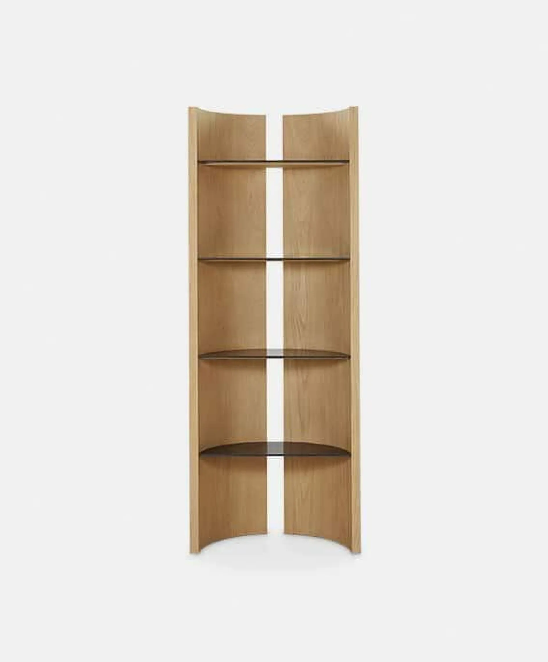 Quincy - Oak Wood and Blue Stone Bookcase