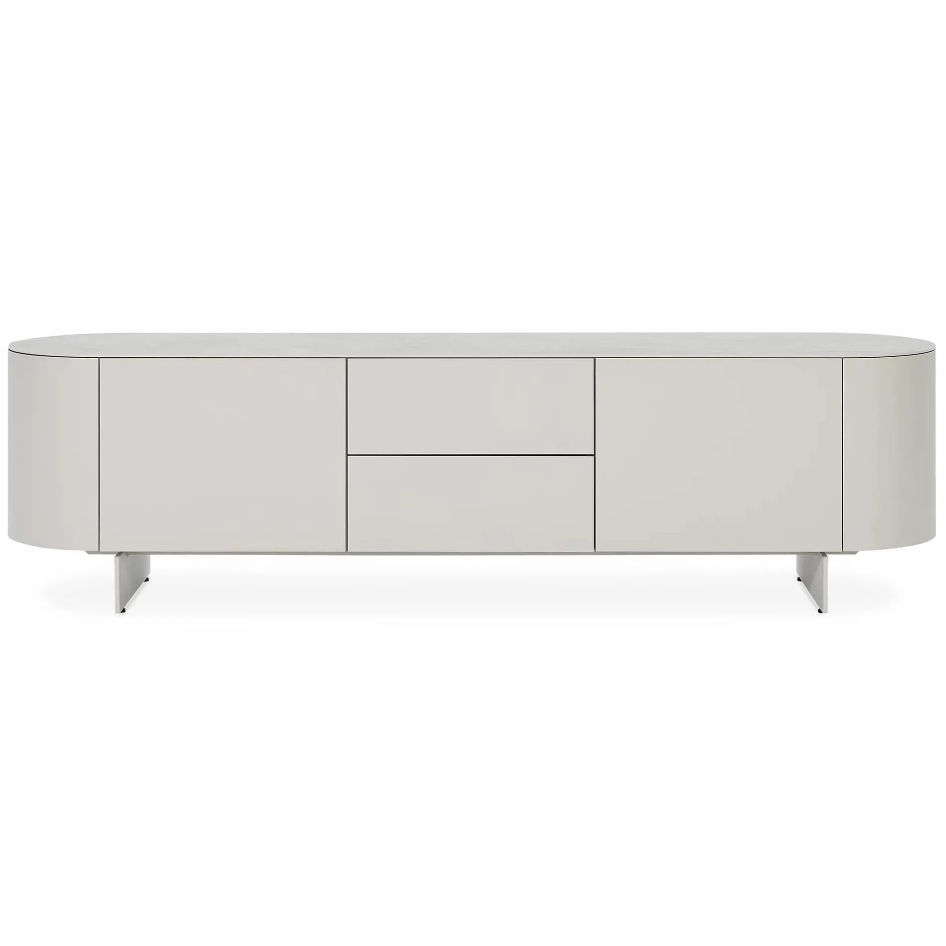 Raundo - Metal TV Stand with Ceramic Top