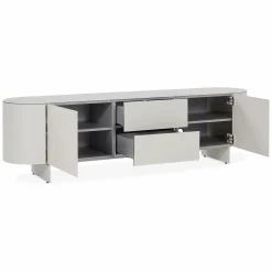 Raundo - Metal TV Stand with Ceramic Top