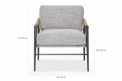 Rowen - Heathered Fabric Armchair by Four Hands
