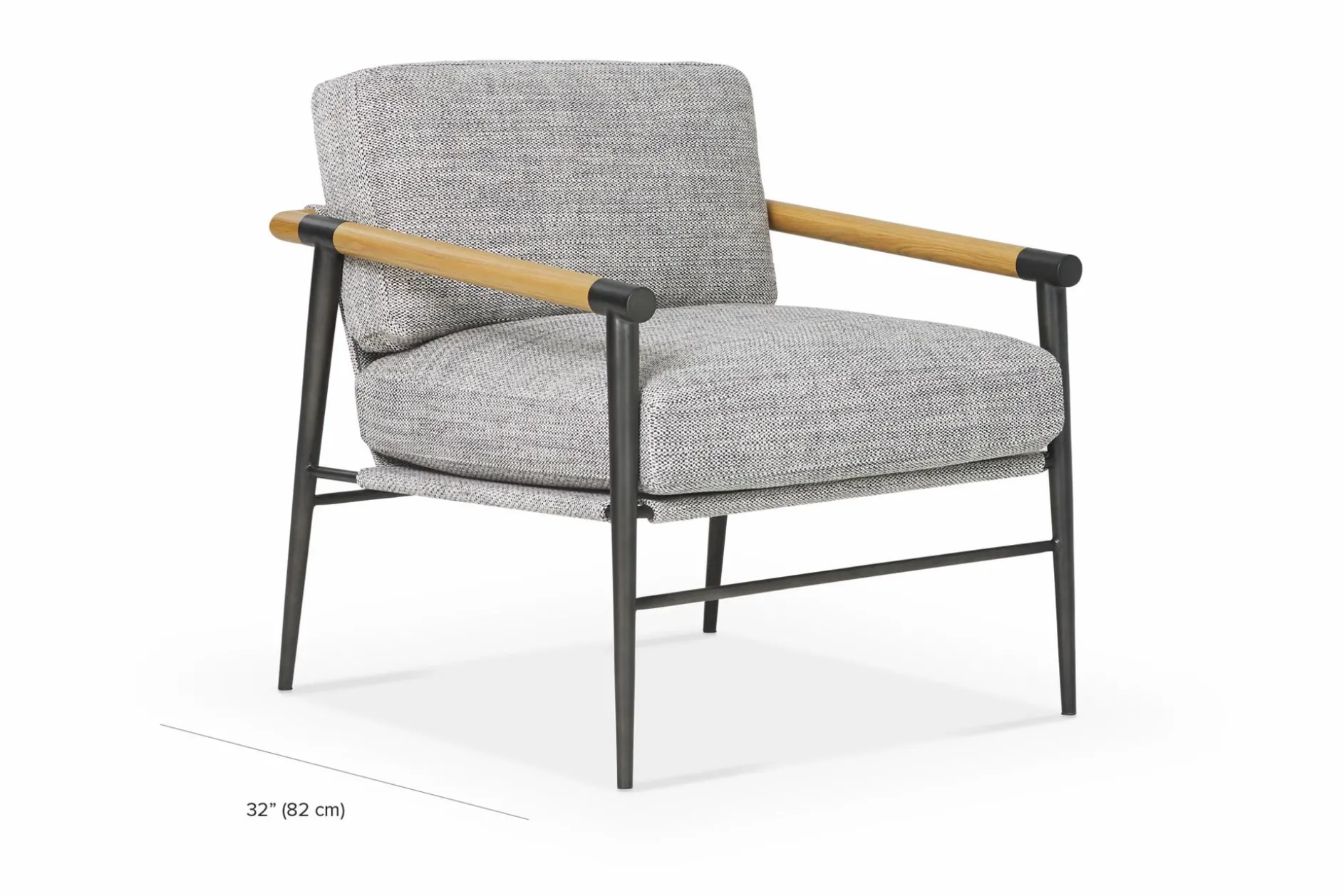 Rowen - Heathered Fabric Armchair by Four Hands