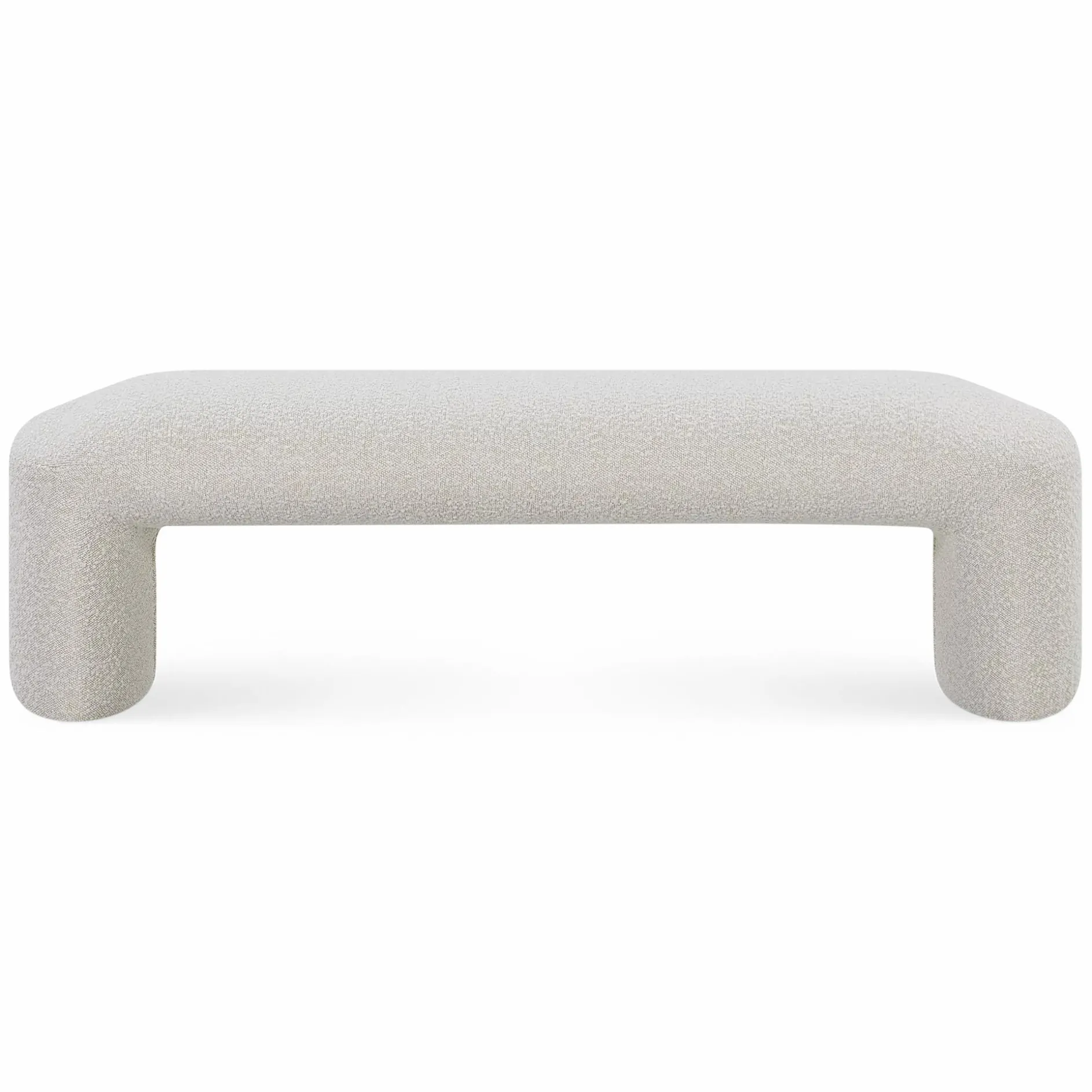 Shaun - Padded Bouclé Fabric Bench