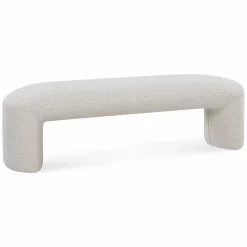 Shaun - Padded Bouclé Fabric Bench