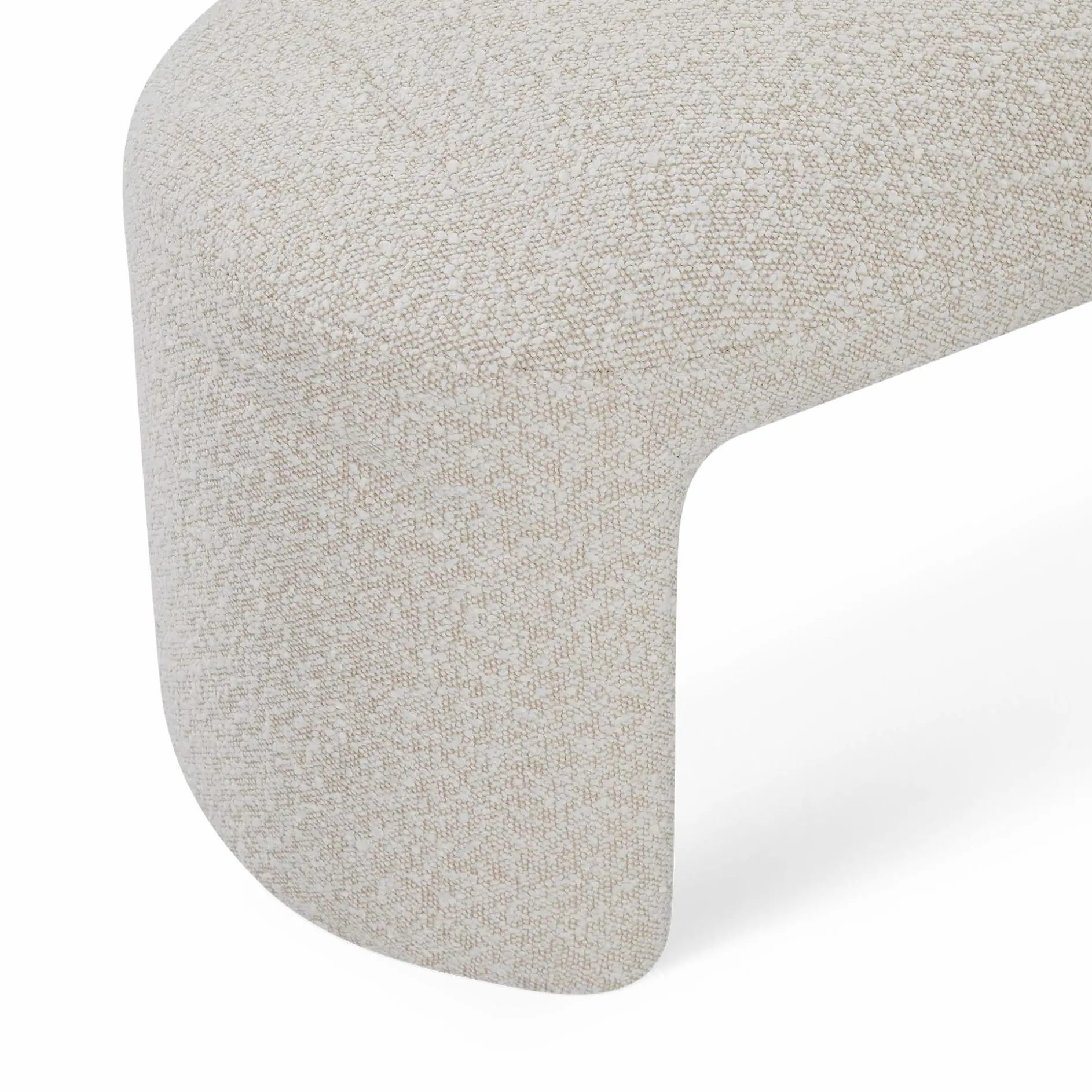 Shaun - Padded Bouclé Fabric Bench