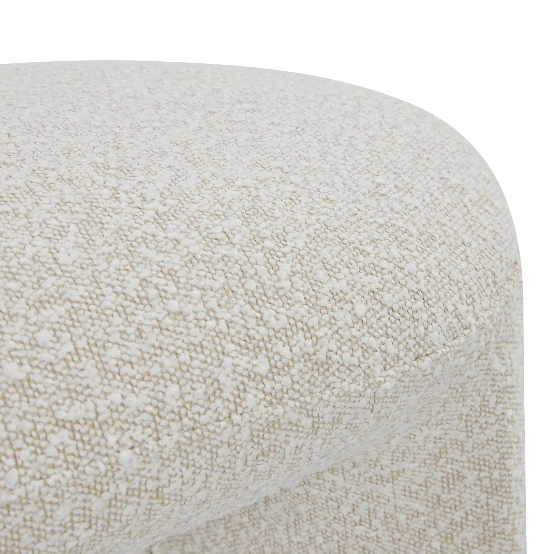 Shaun - Padded Bouclé Fabric Bench