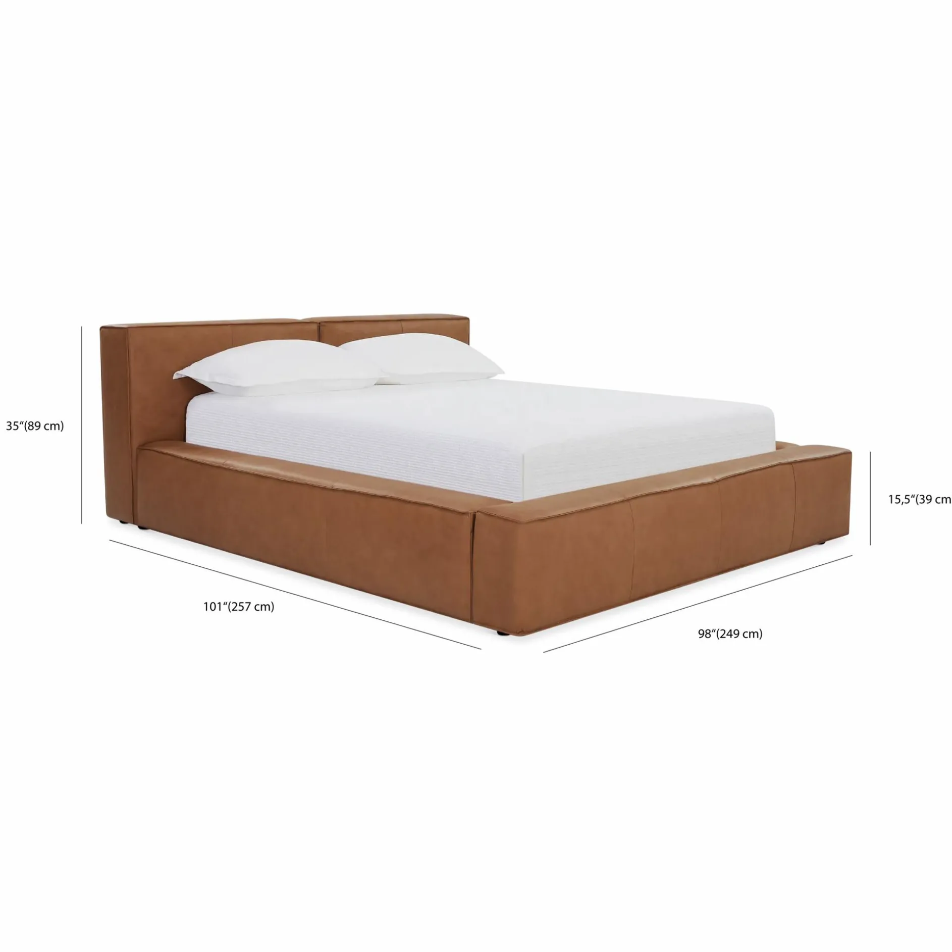 Slova - Leather Platform Bed