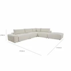 Solene - Fabric-Upholstered Sectional Sofa