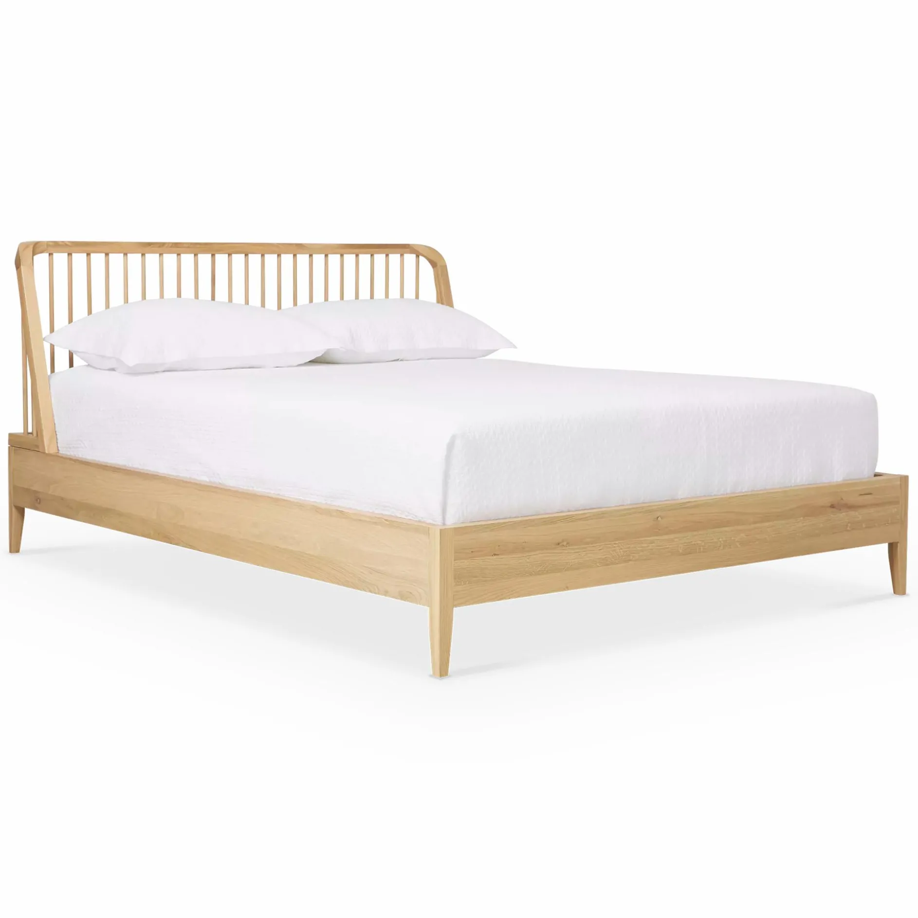 Spindle - Natural Oak Bed by Ethnicraft