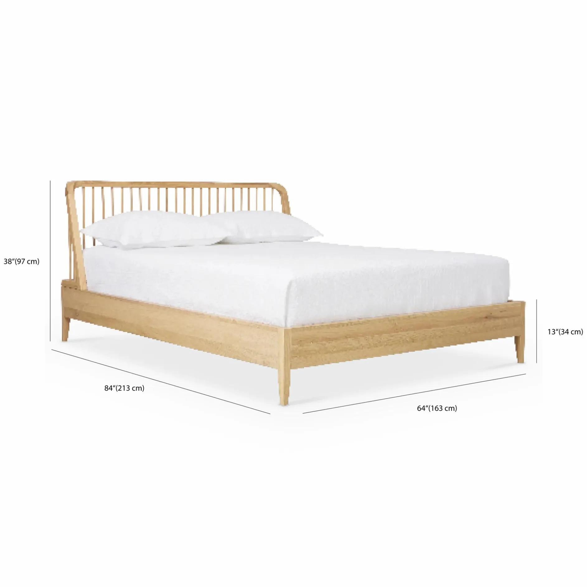 Spindle - Natural Oak Bed by Ethnicraft
