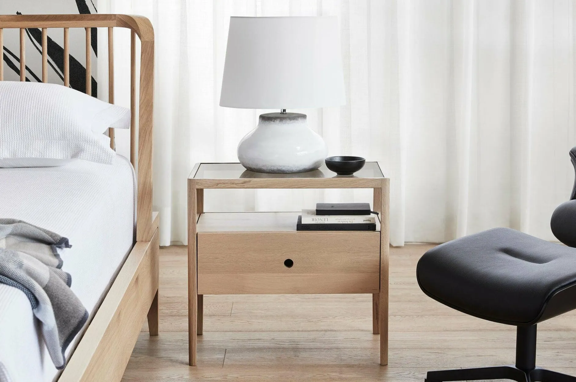 Spindle - Oak Nightstand by Ethnicraft