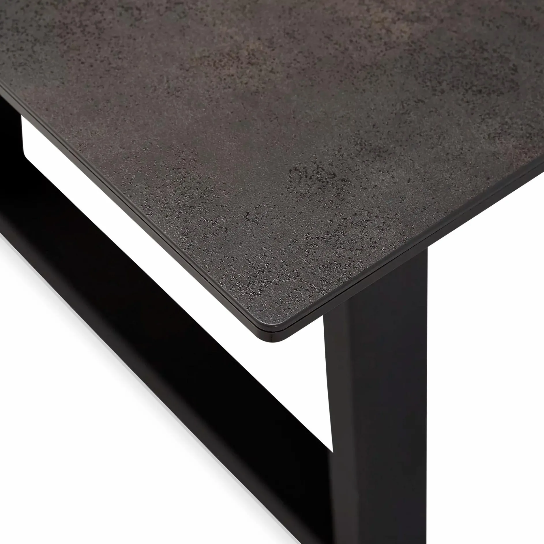 Spinoza - Raw Metal Top Dining Table