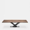 Stratos Wood - Solid Wood Top Dining Table by Cattelan Italia
