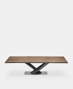 Stratos Wood - Solid Wood Top Dining Table by Cattelan Italia
