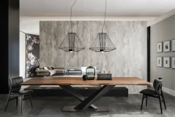 Stratos Wood - Solid Wood Top Dining Table by Cattelan Italia